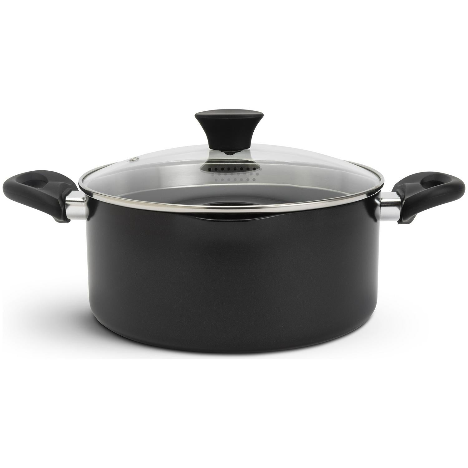 Habitat aluminium stockpot black 24cm, UK version