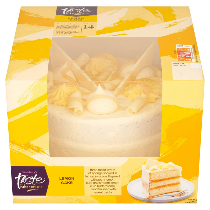 Sainsbury's Birthday Celebration Loaded Lemon Cake, Taste the Difference 905g (Serves 14)