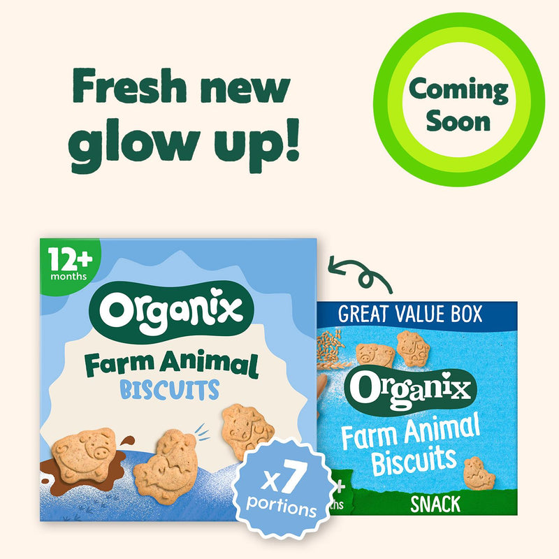 Organix farm animal toddler biscuits 100g, imported from the UK