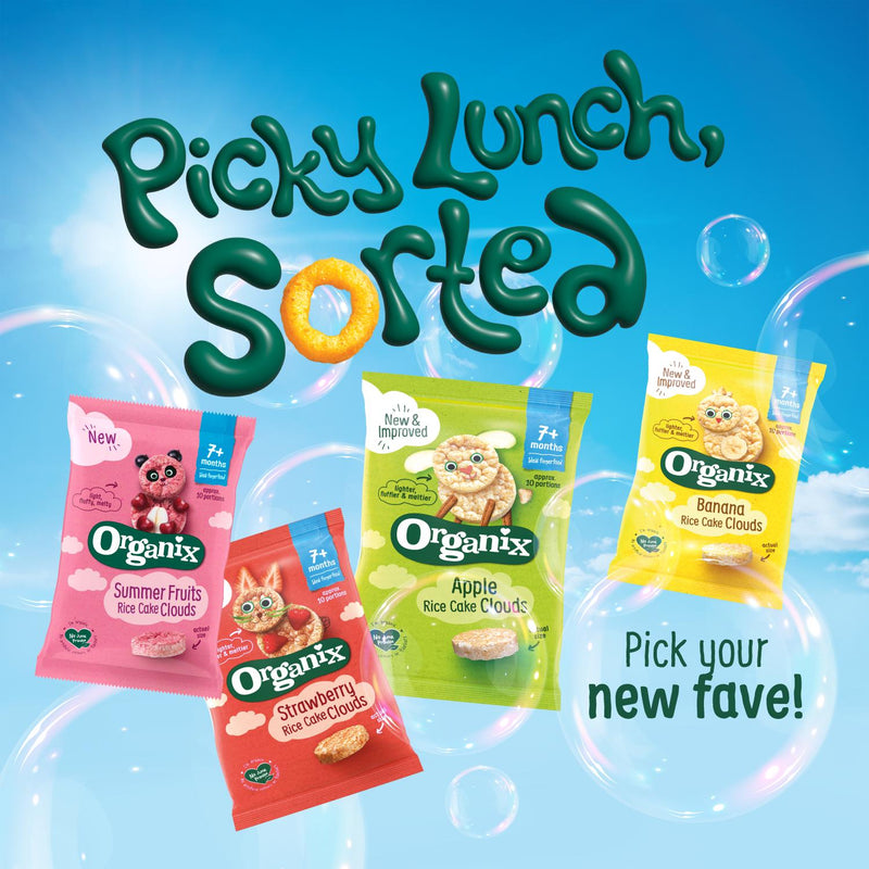 Organix apple rice cake clouds baby snack 40g (British brand)