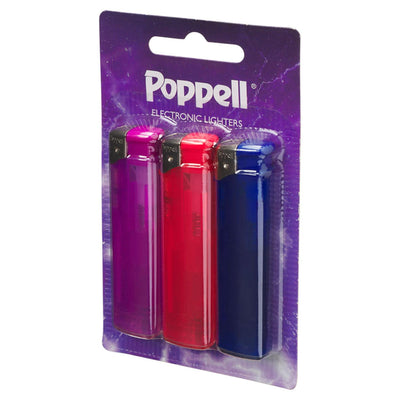 Briquets électroniques Poppell, lot de 3