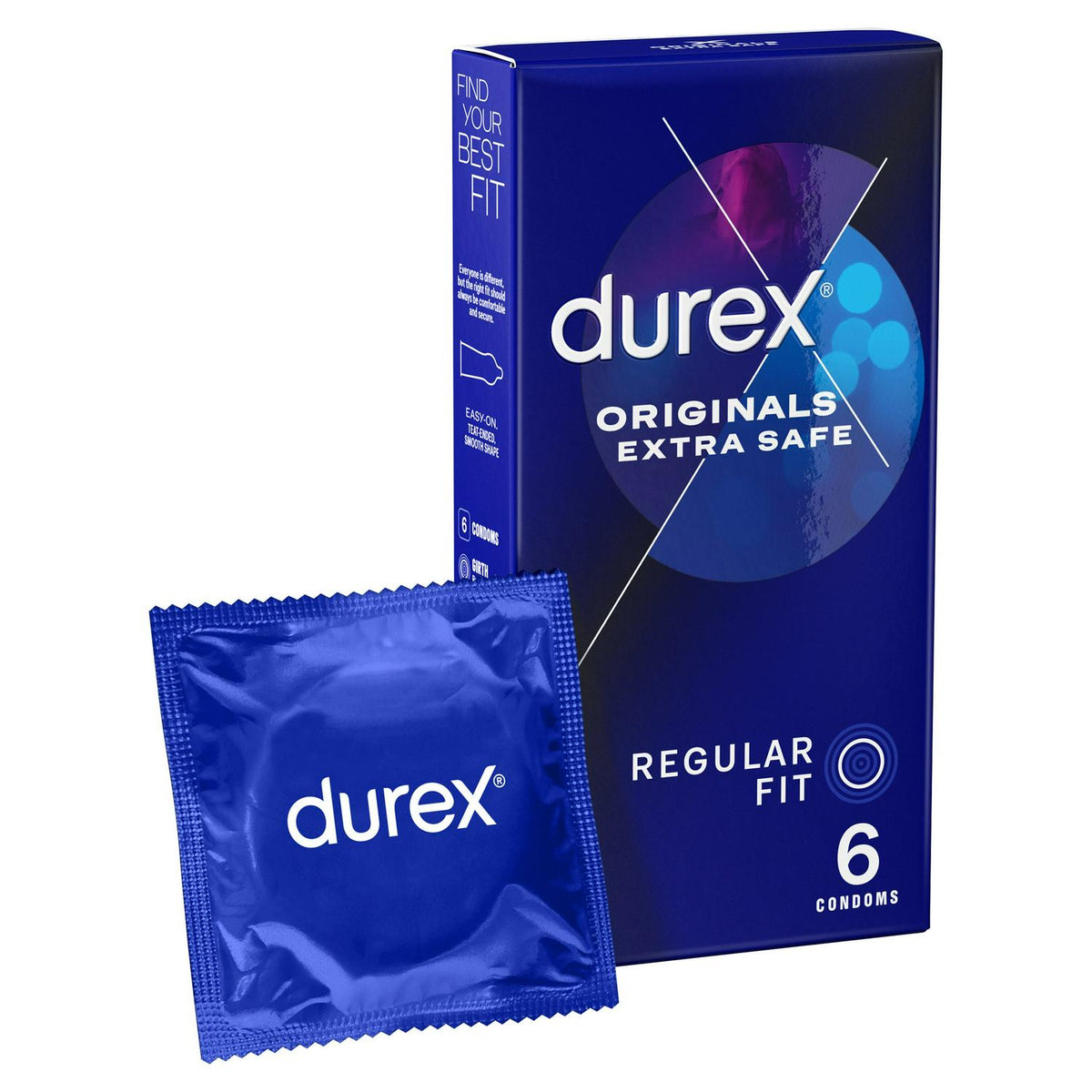 Durex Regular Fit Originals Extra Safe Condoms x6