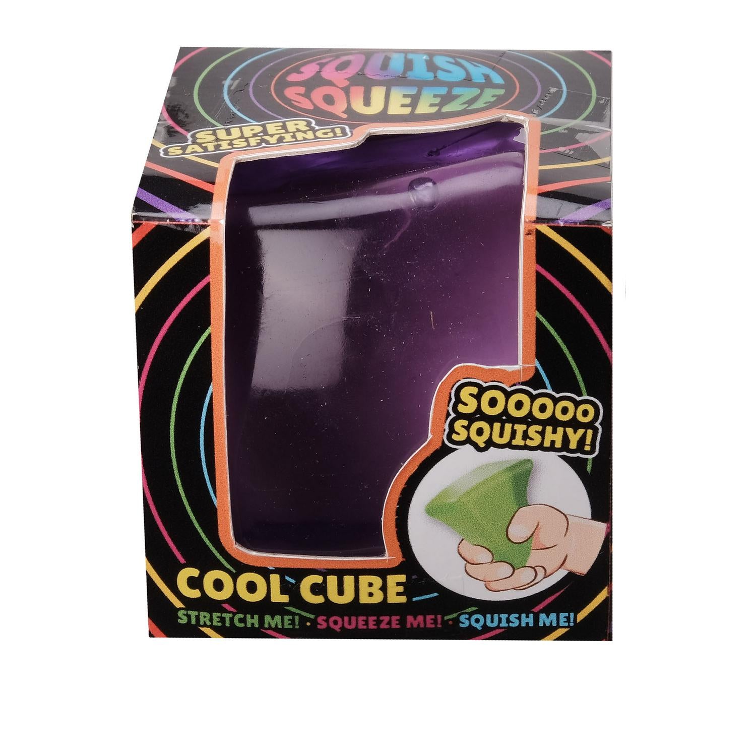 Squishmeez Cool Cube sensory fidget toy 18.5cm (British brand)