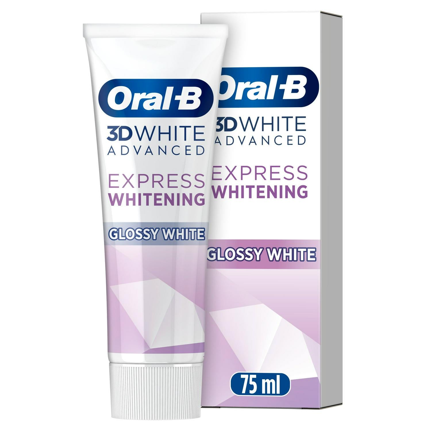 Oral-B 3D White Advanced Express Glossy Toothpaste 75ml (British brand)