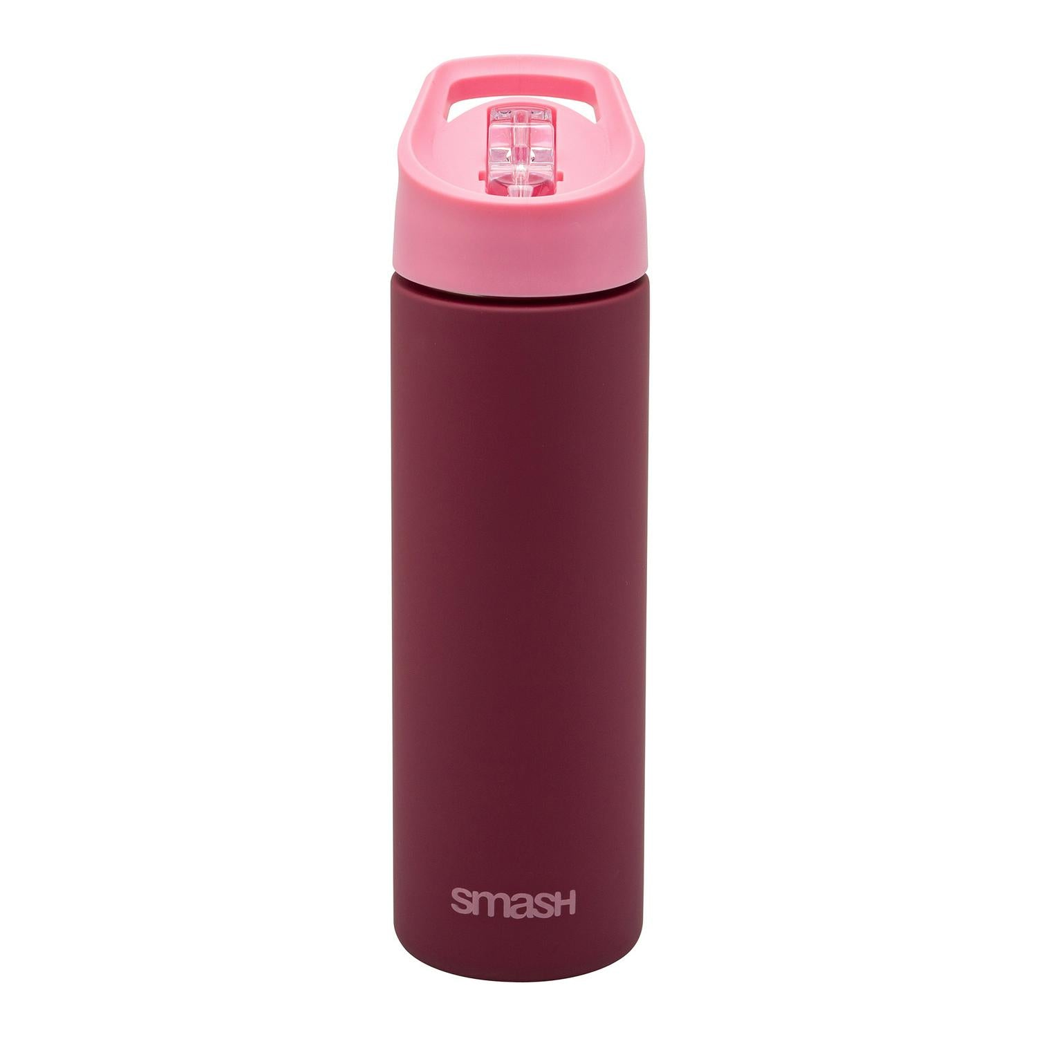 Smash kids water bottle pink burgundy (British brand)