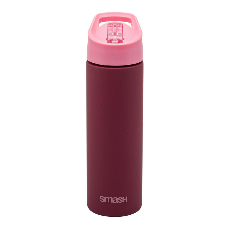 Smash kids water bottle pink burgundy (British brand)