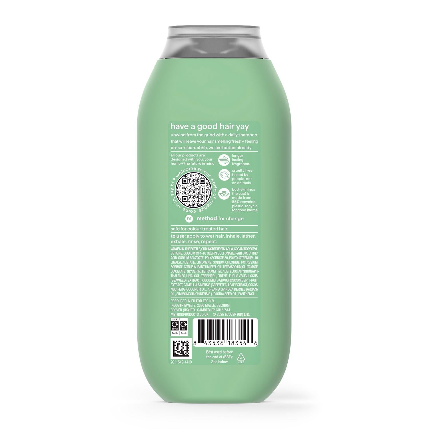 Method Zen Daily Shampoo 350ml fresh (British brand)
