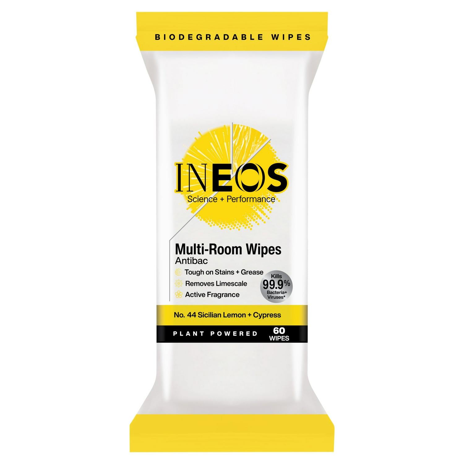 INEOS Antibacterial Cleaning Wipes Sicilian Lemon Cypress, UK version