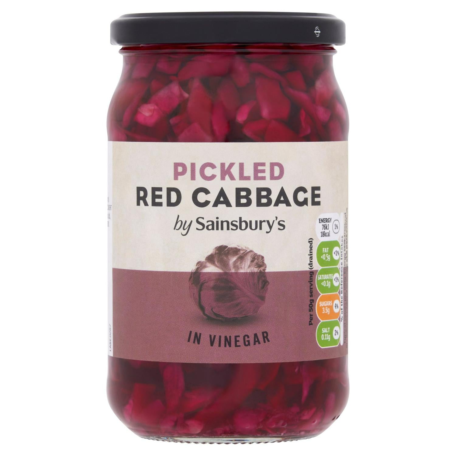 Sainsbury's Pickled Red Cabbage in Vinegar 440g (190g)