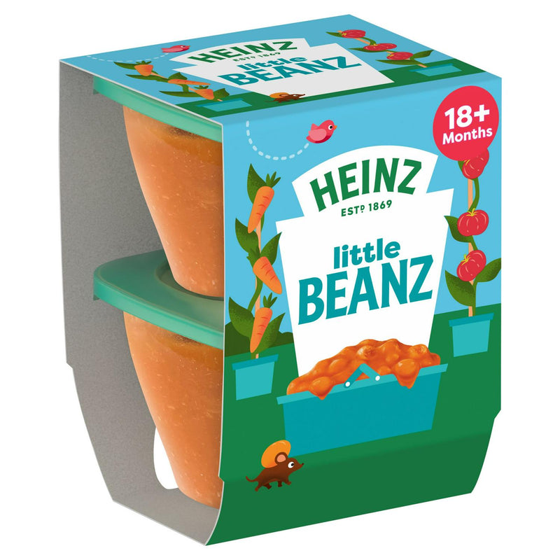 Heinz Little Beans baby food hidden veggies 2x100g, imported from the UK