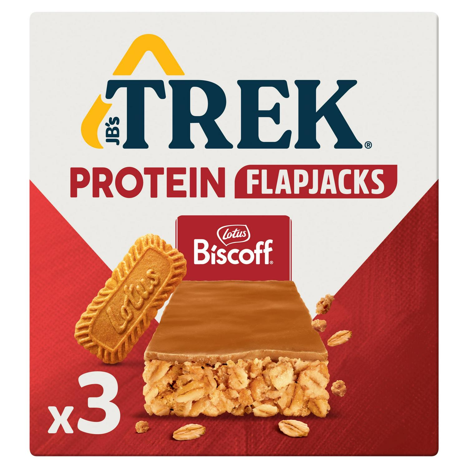 Trek Biscoff Protein Flapjack 3 x 50g (British brand)