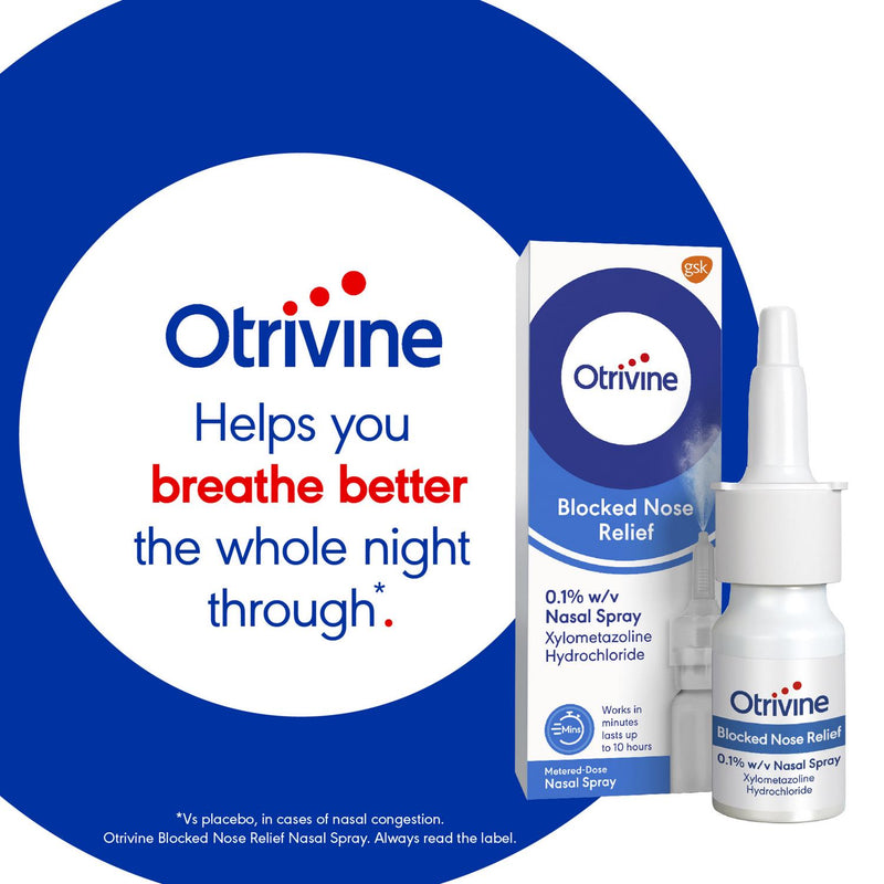 Otrivine Blocked Nose Relief Decongestant Nasal Spray 10ml