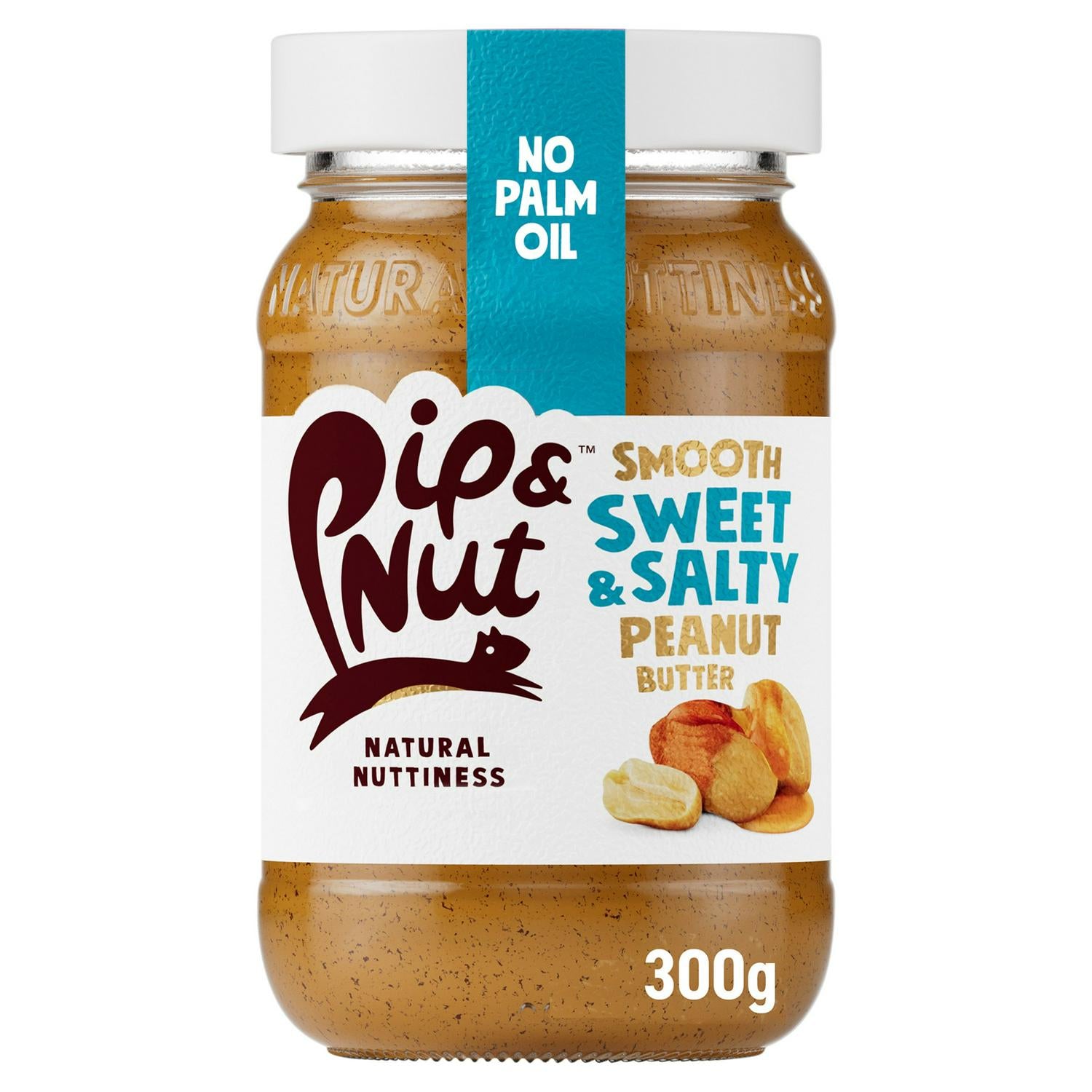 Pip & Nut peanut butter smooth sweet salty 300g, imported from the UK