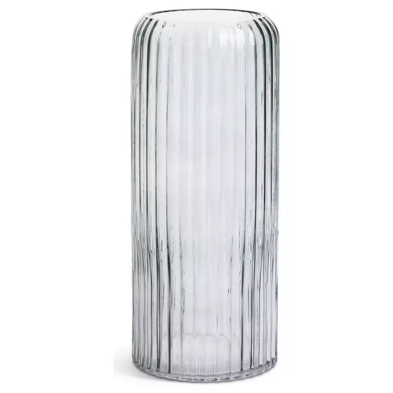 Habitat Tall Ribbed Glass Vase - Clear