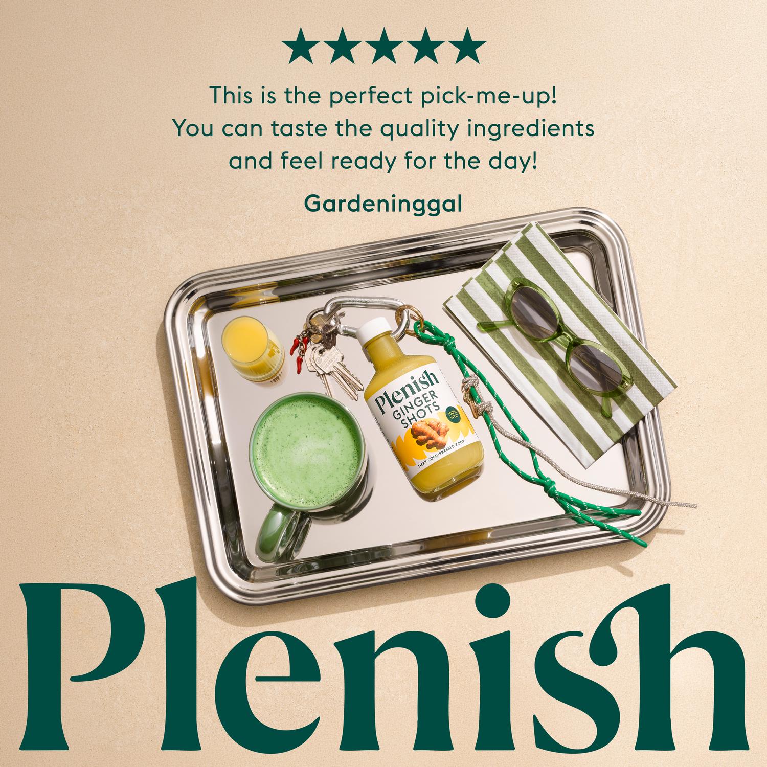 Plenish Ginger Immunity Shots 7 x 60ml, imported from the UK