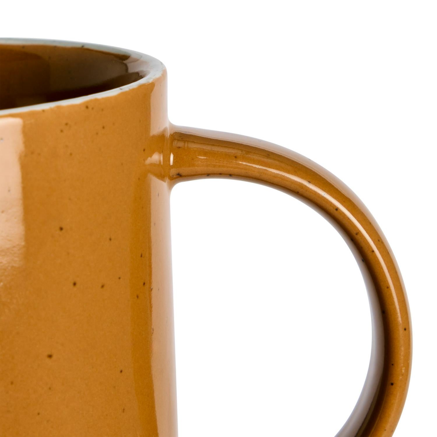 Habitat Gloss Raw Edge Mug Camel 410ml, UK version
