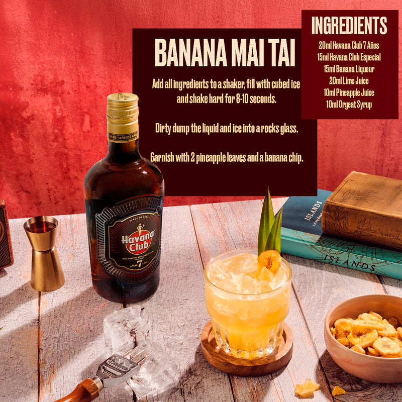 Havana Club 7 Year Old dark rum 70cl, imported from the UK