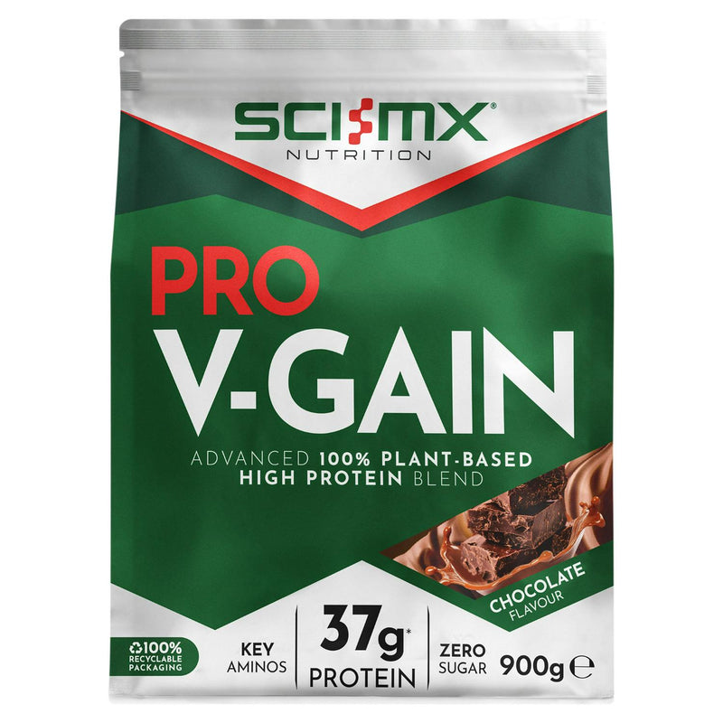 Sci-MX chocolate flavour plant-based protein supplement powder 900g (British brand)