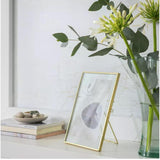 Habitat Skinny Metal Easel Picture Frame Gold 18x13cm, UK version