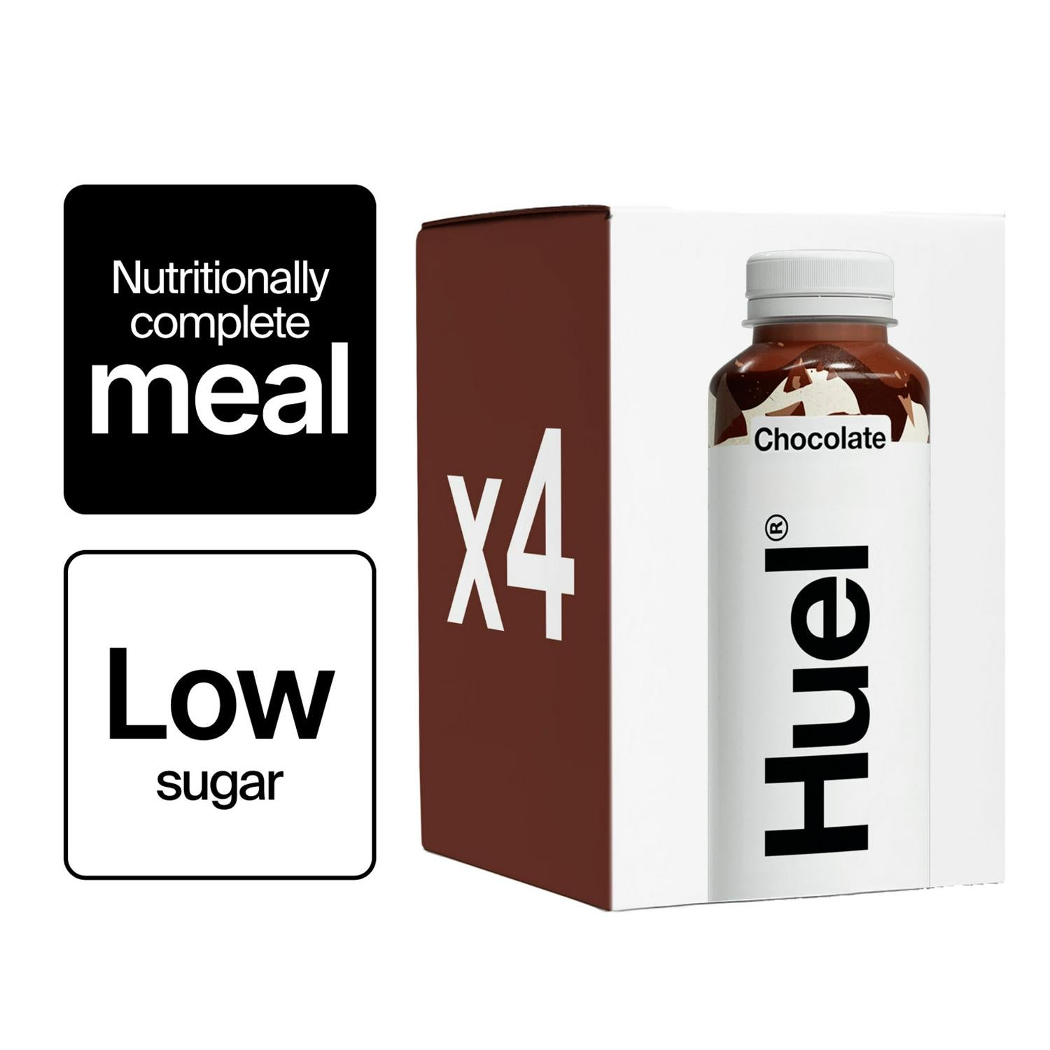 Huel chocolate meal replacement drink 4 x 500ml, UK version