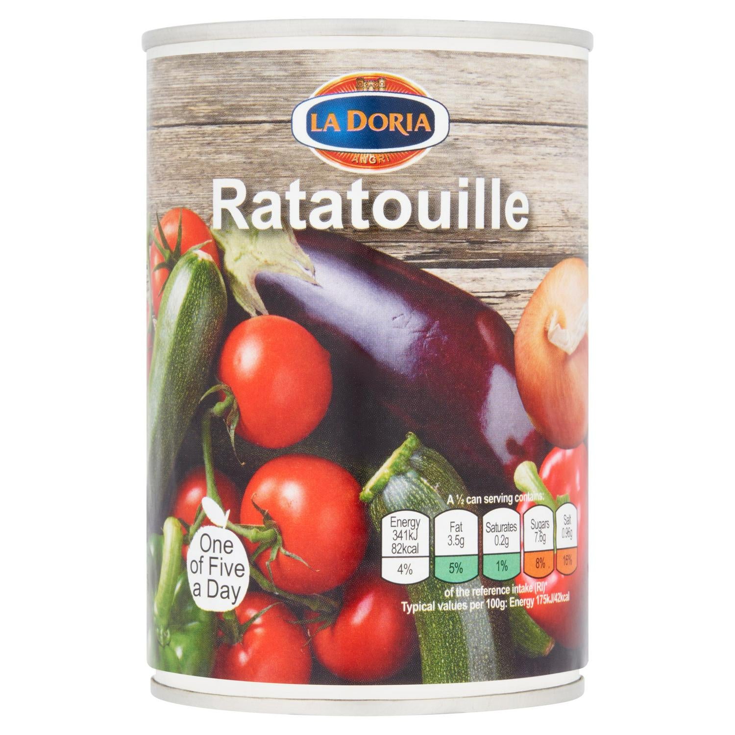 La Doria ratatouille canned vegetable 390g, UK version