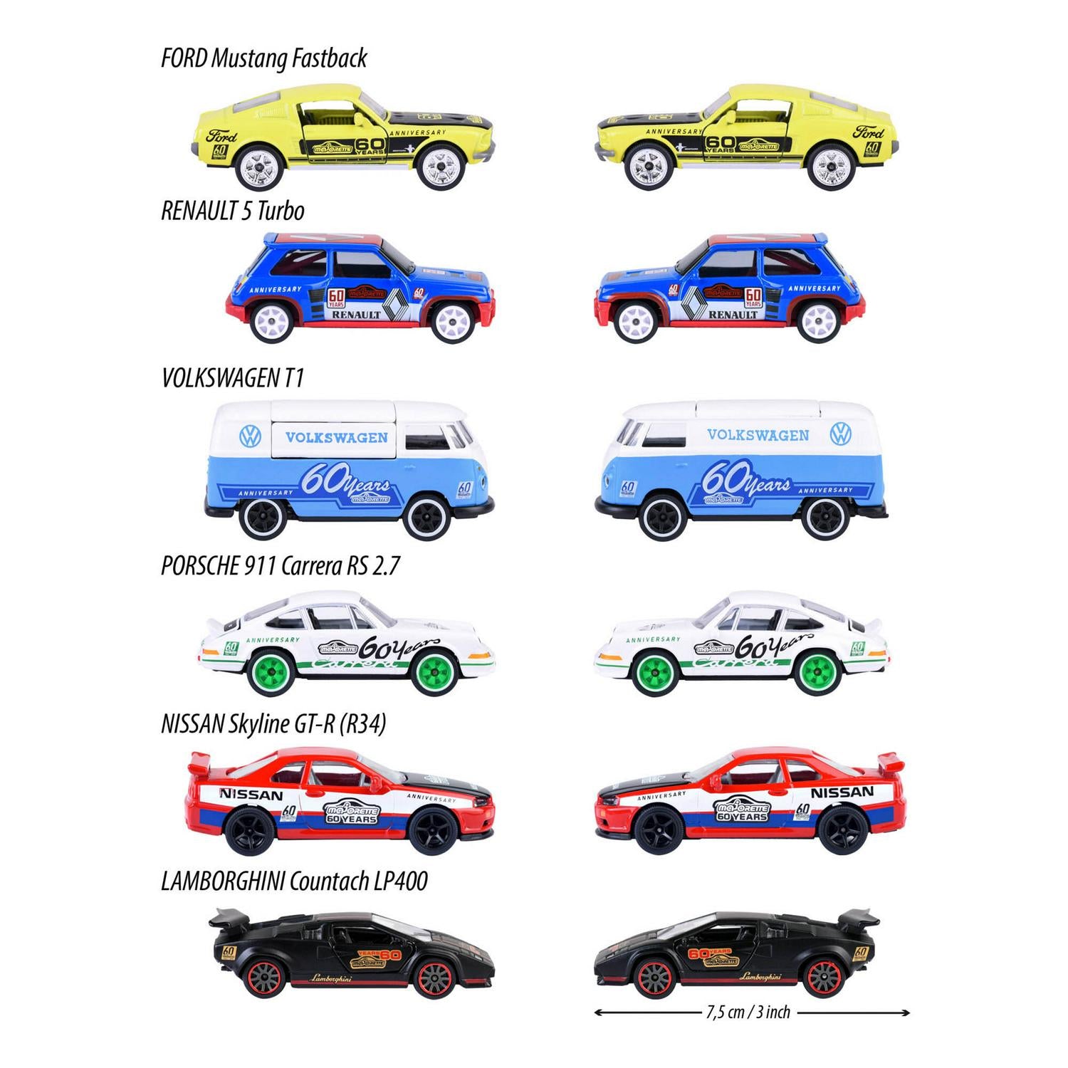 Majorette toy cars assortment 6 models imported from the UK