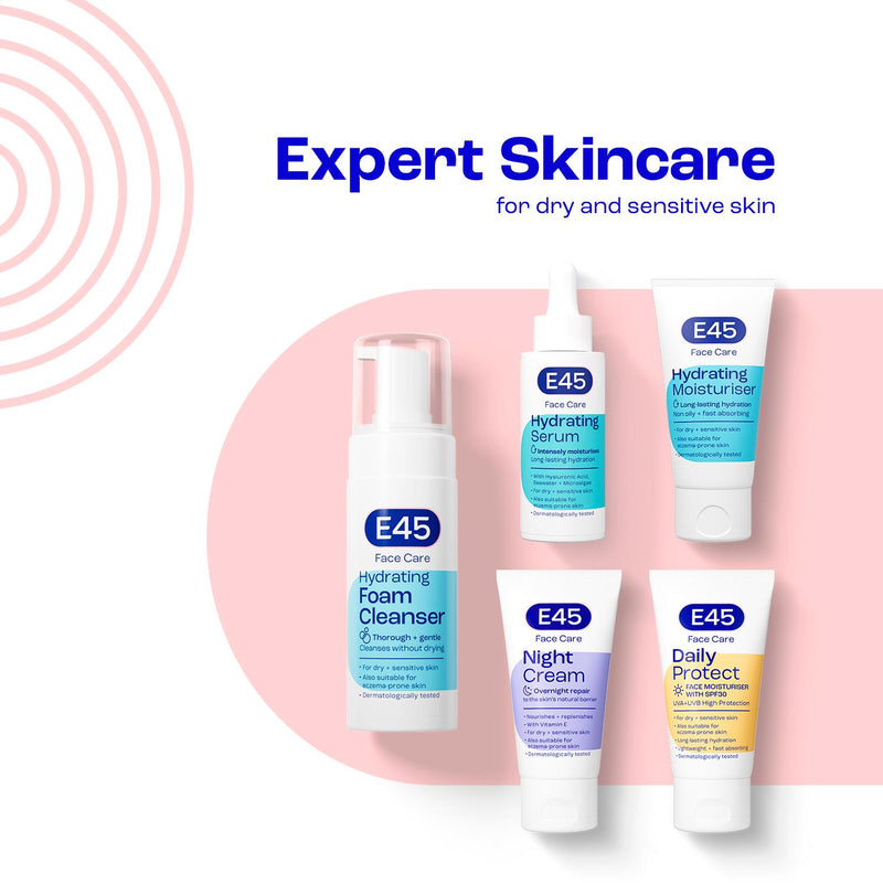 E45 foaming cleanser for dry sensitive skin 150ml - British product