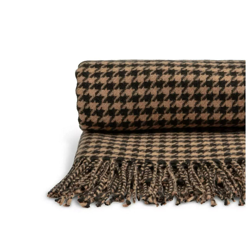Habitat Houndstooth Throw Brown Black 150x125cm, UK version