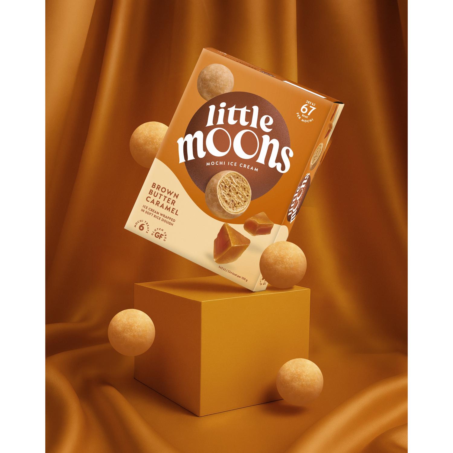 Little Moons braune Butter-Karamell-Mochi-Eiscreme 6 x 30 g, britische Version