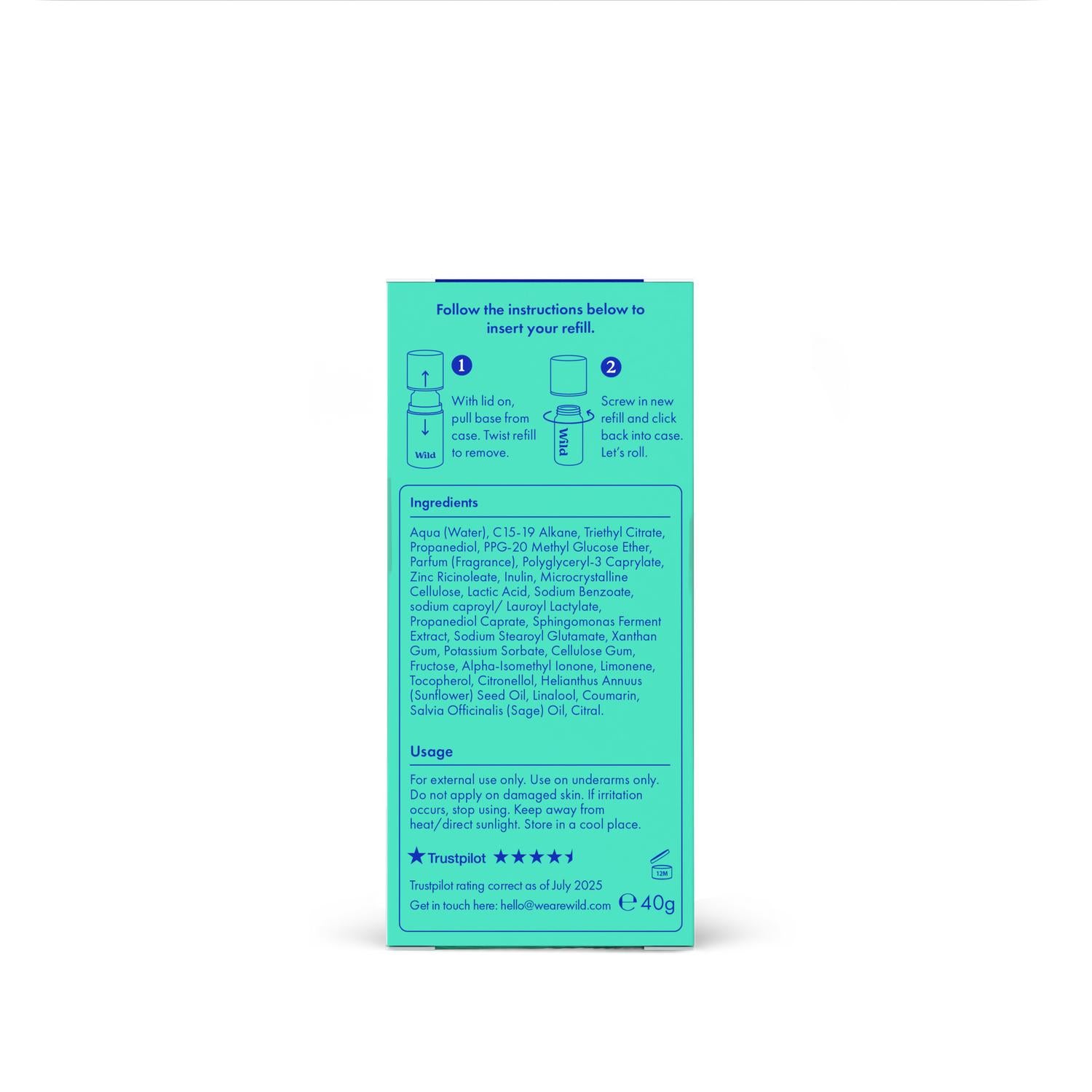 Roll-On Deodorant Refill Fresh Cotton & Sea Salt 50ml