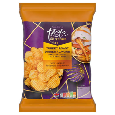 Sainsburys Sainsbury's Roast Turkey Dinner Crisps, Taste the Difference 150 g - Kjøp online hos McGrocer