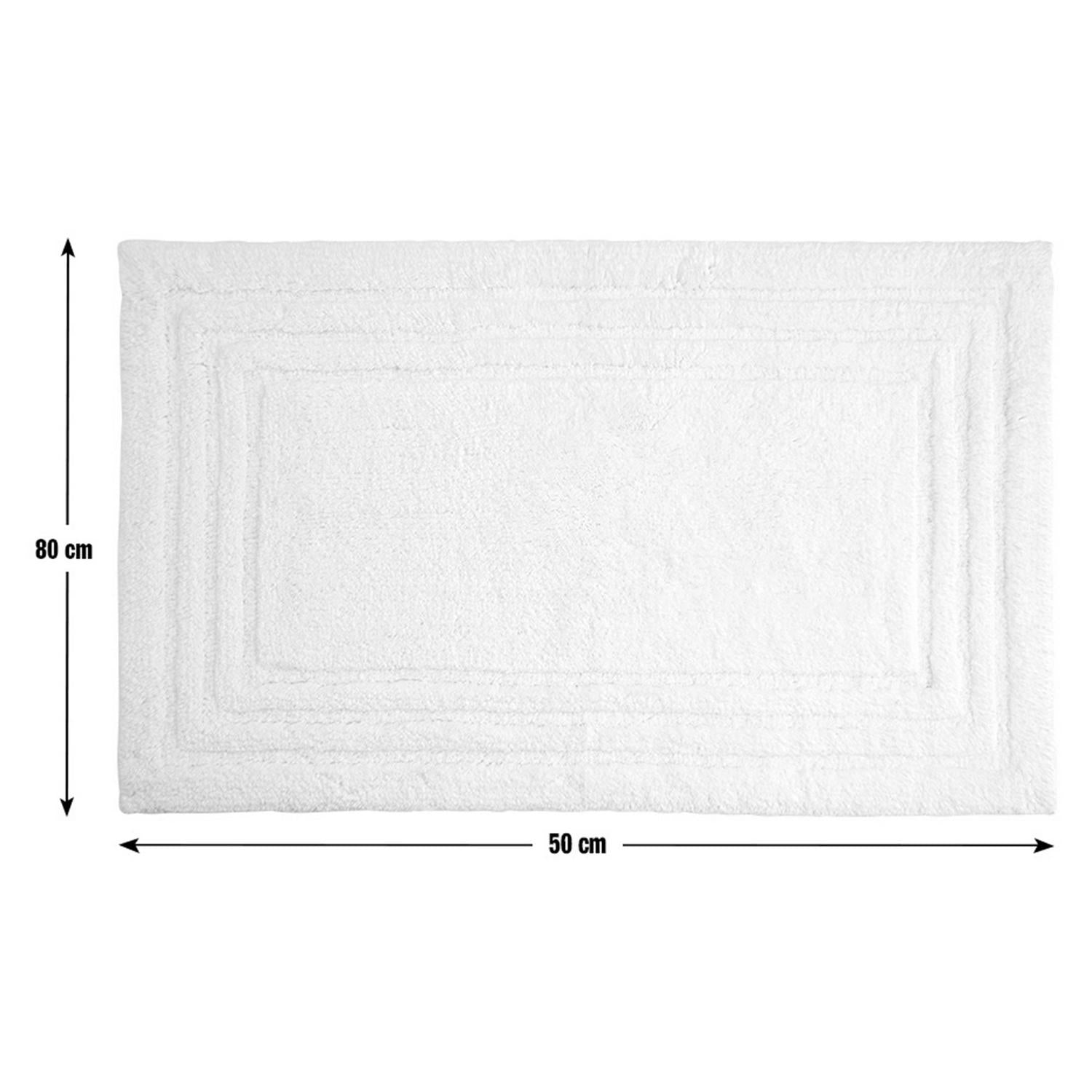 Habitat Cotton Deep Pile Bath Mat White 80x50cm, UK version