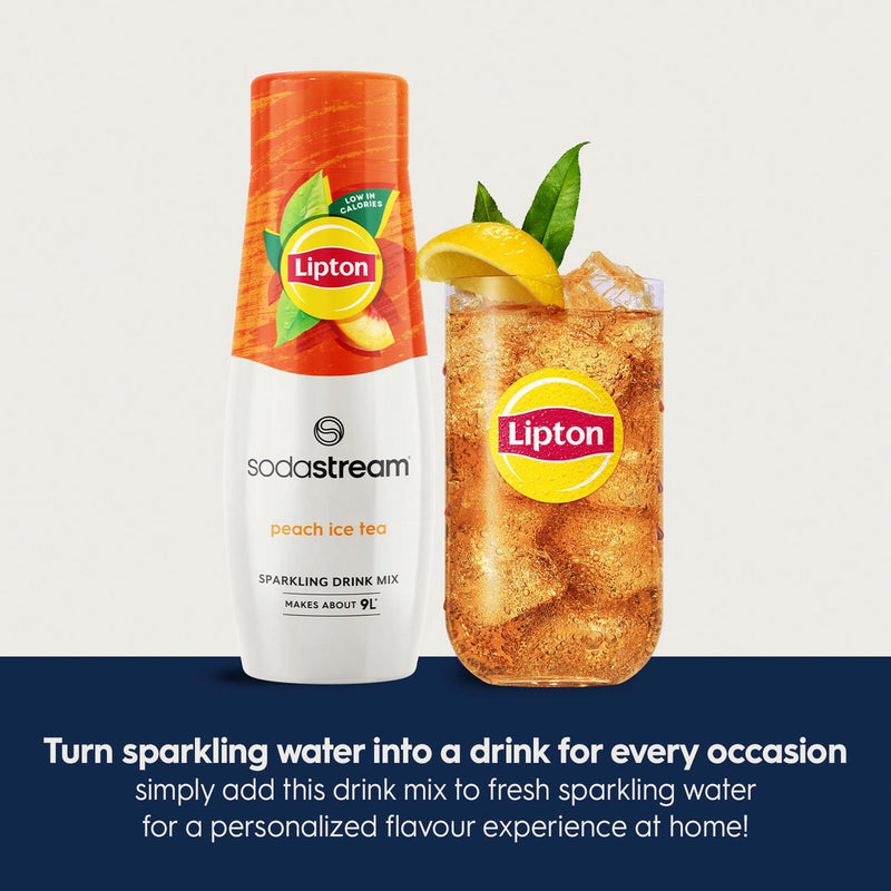 Lipton SodaStream Peach Flavour Tea Mix 440ml, imported from the UK