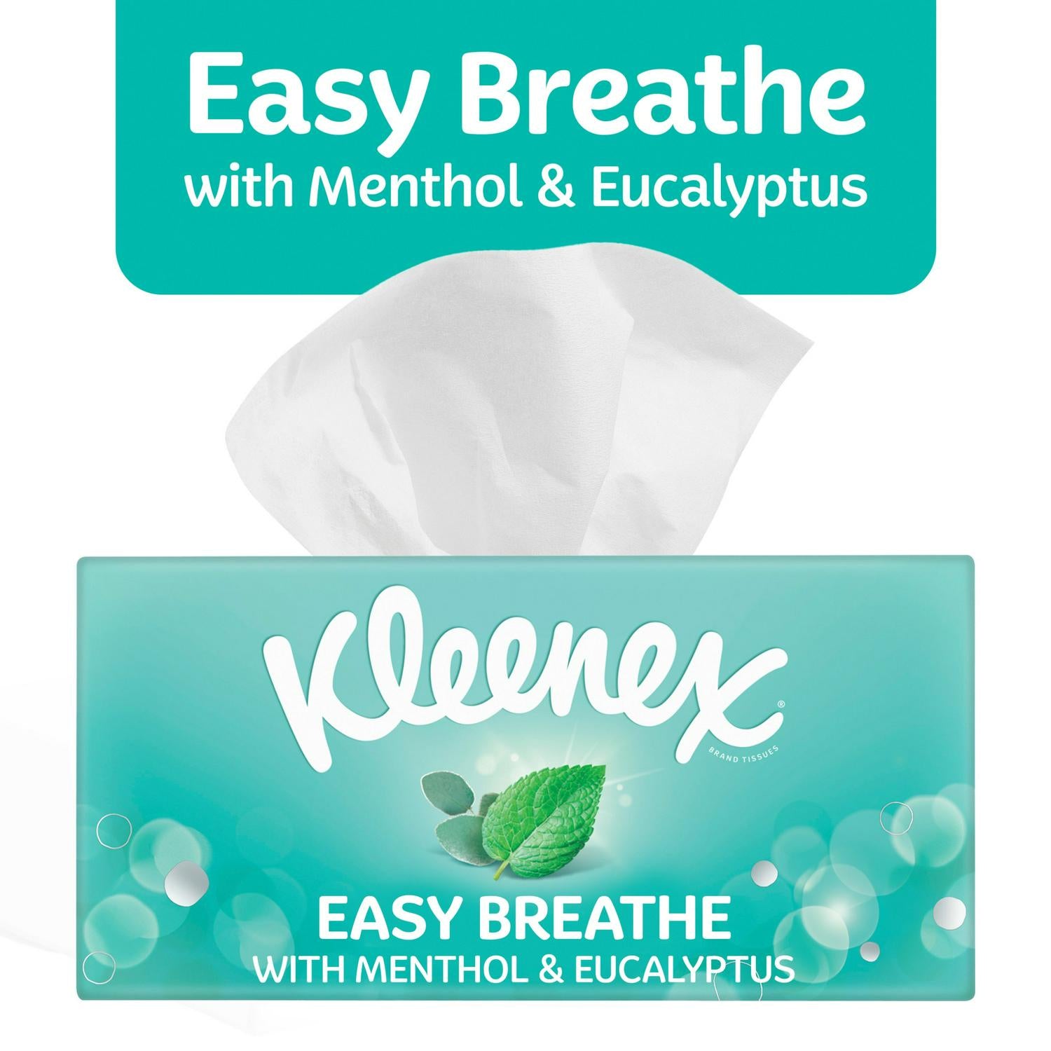 Kleenex box tissues eucalyptus menthol 56 sheets, UK version