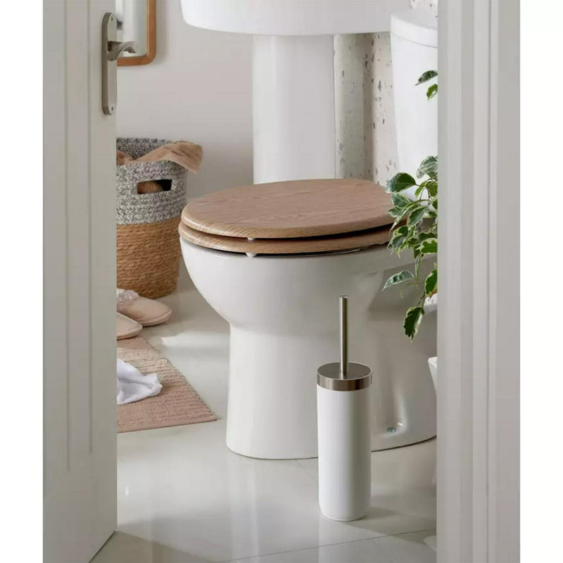 Habitat Toilet Brush White Silver 38.5cm, UK version