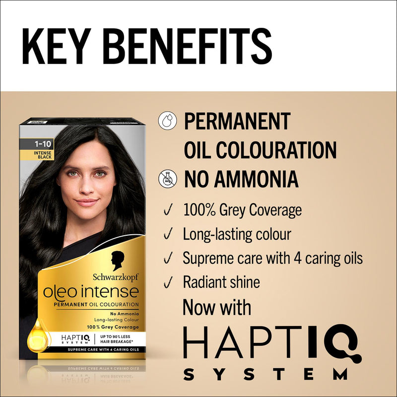Ammonia-Free Permanent Hair Colour with 4 Caring Oils for 100% Grey Coverage