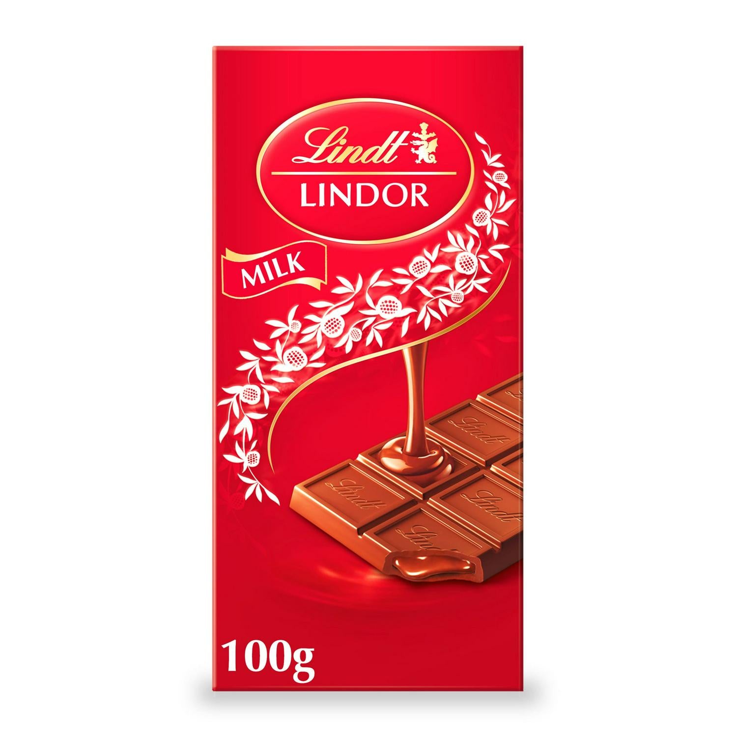 Lindt Lindor Smooth Milk Chocolate Bar 100g, UK version