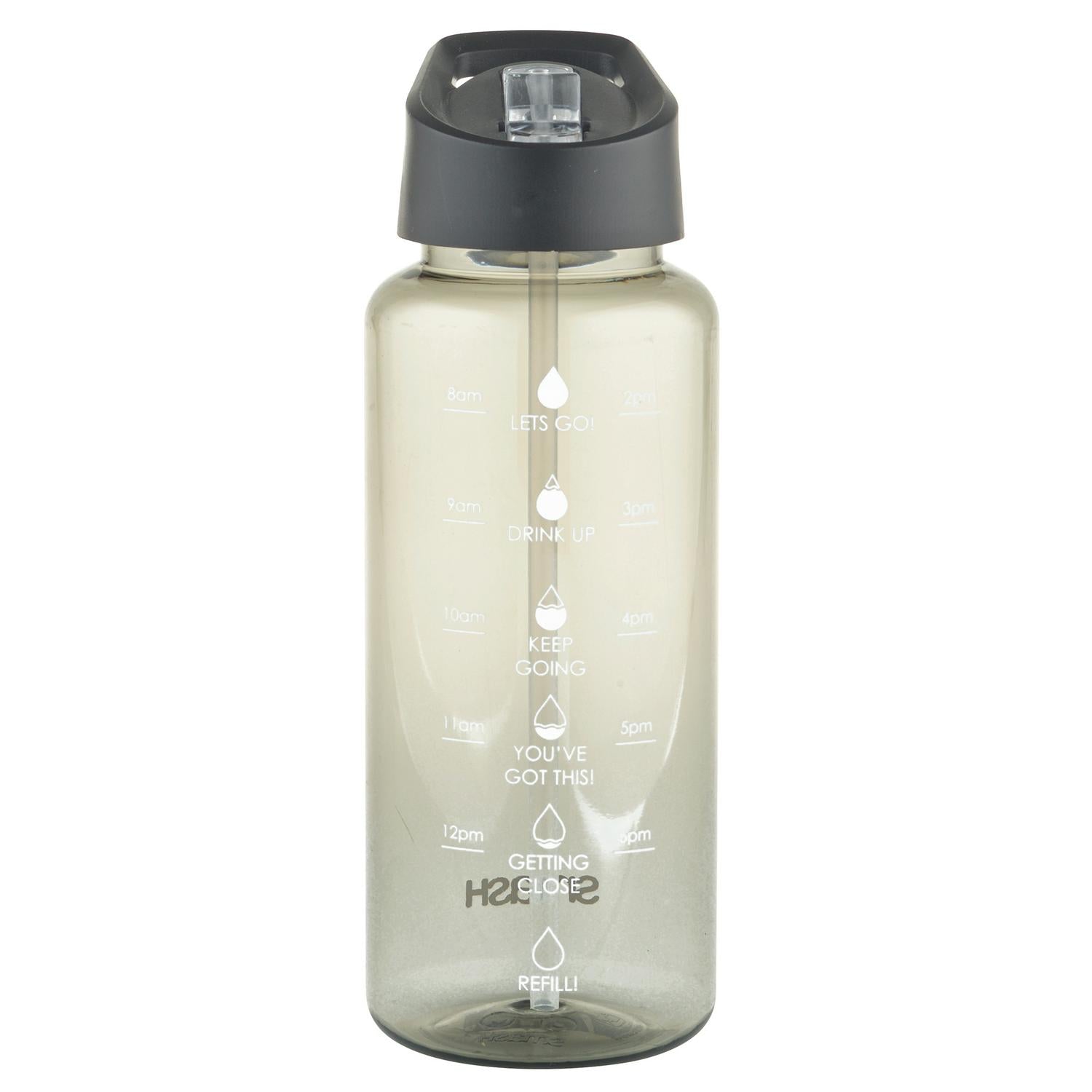 Smash Water Tracker Bottle Black 1L (British brand)