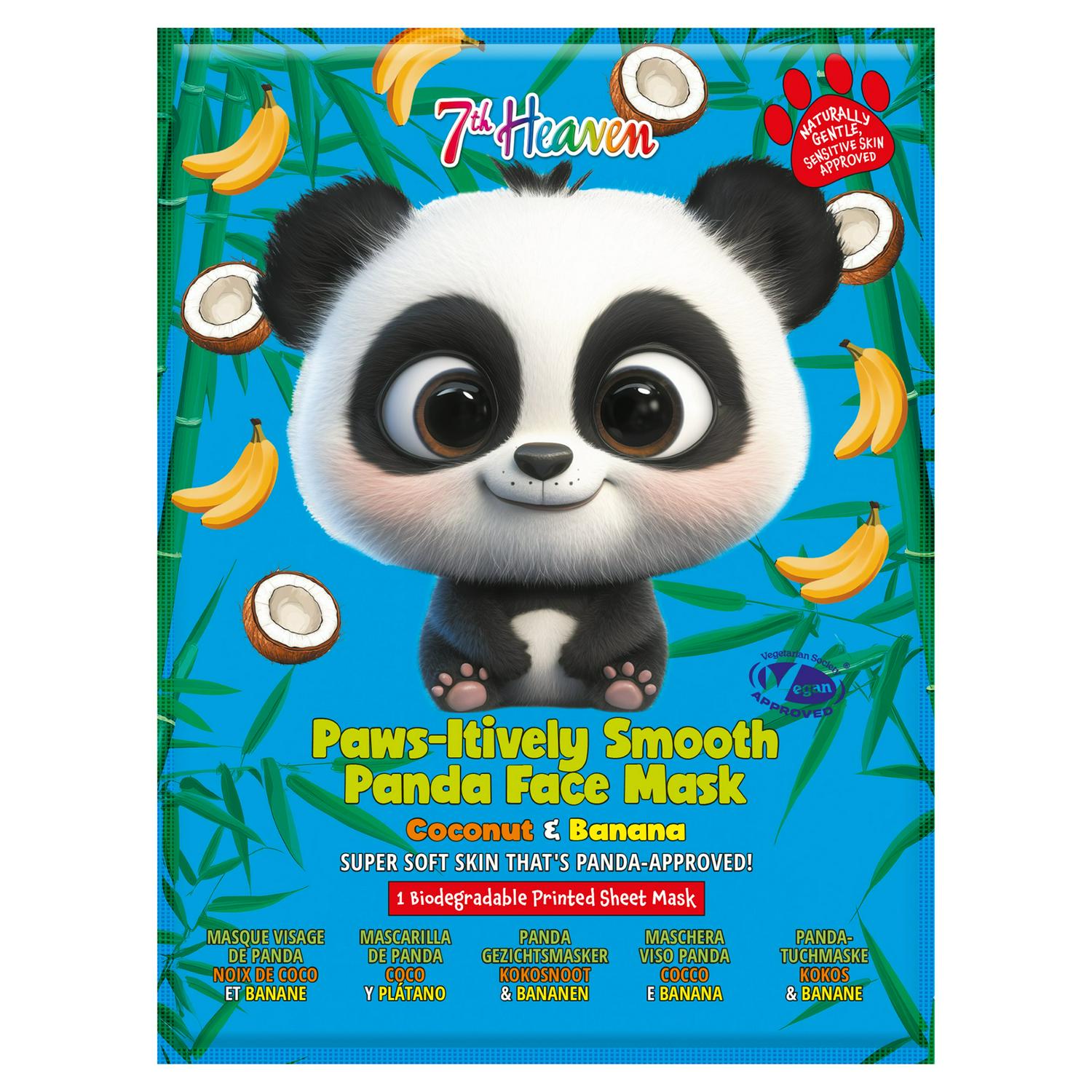 7th Heaven Panda Face Mask Coconut Banana, UK version