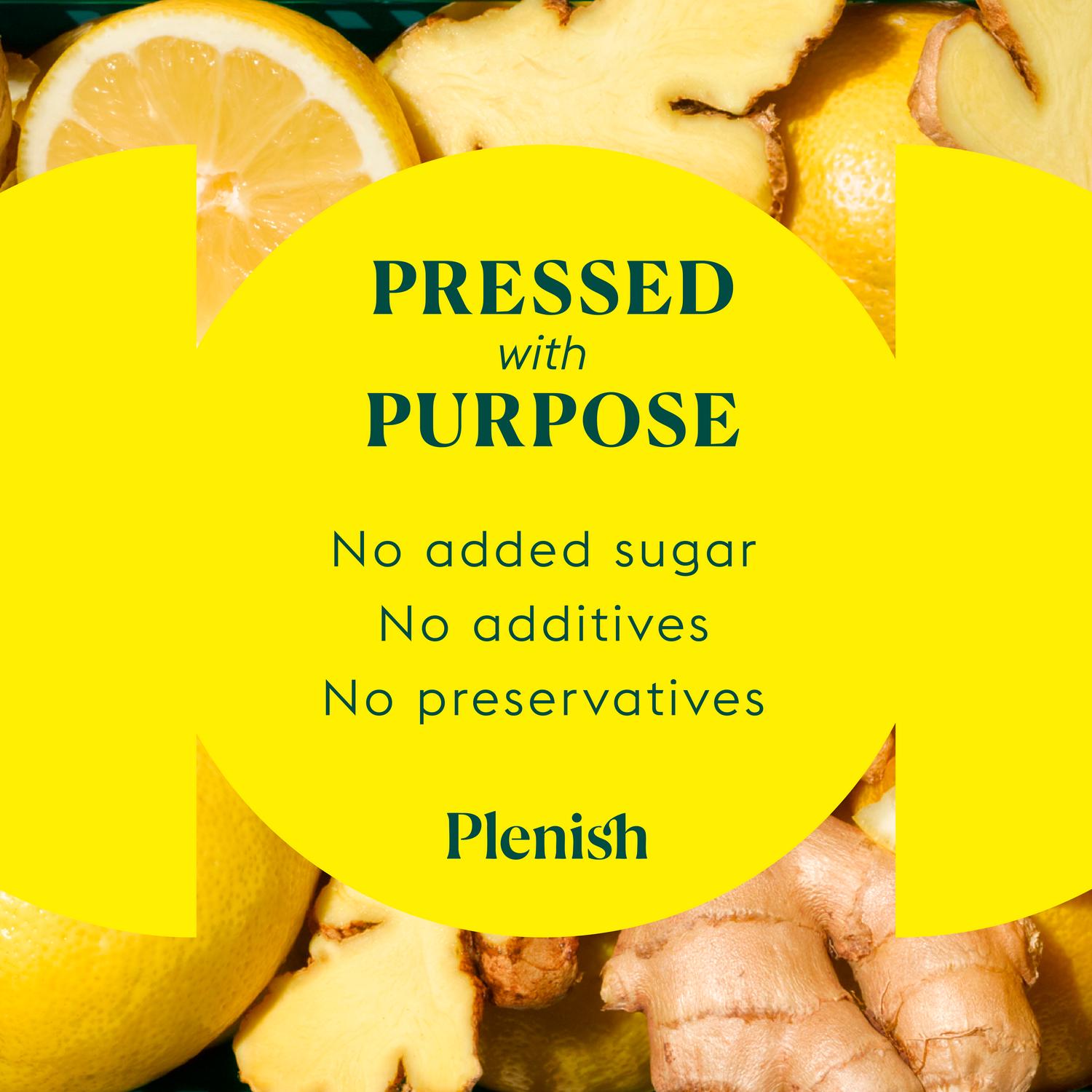 Plenish Ginger Immunity Shots 7 x 60ml, imported from the UK