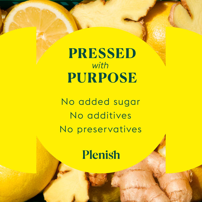 Plenish Ginger Immunity Shots 7 x 60ml, imported from the UK