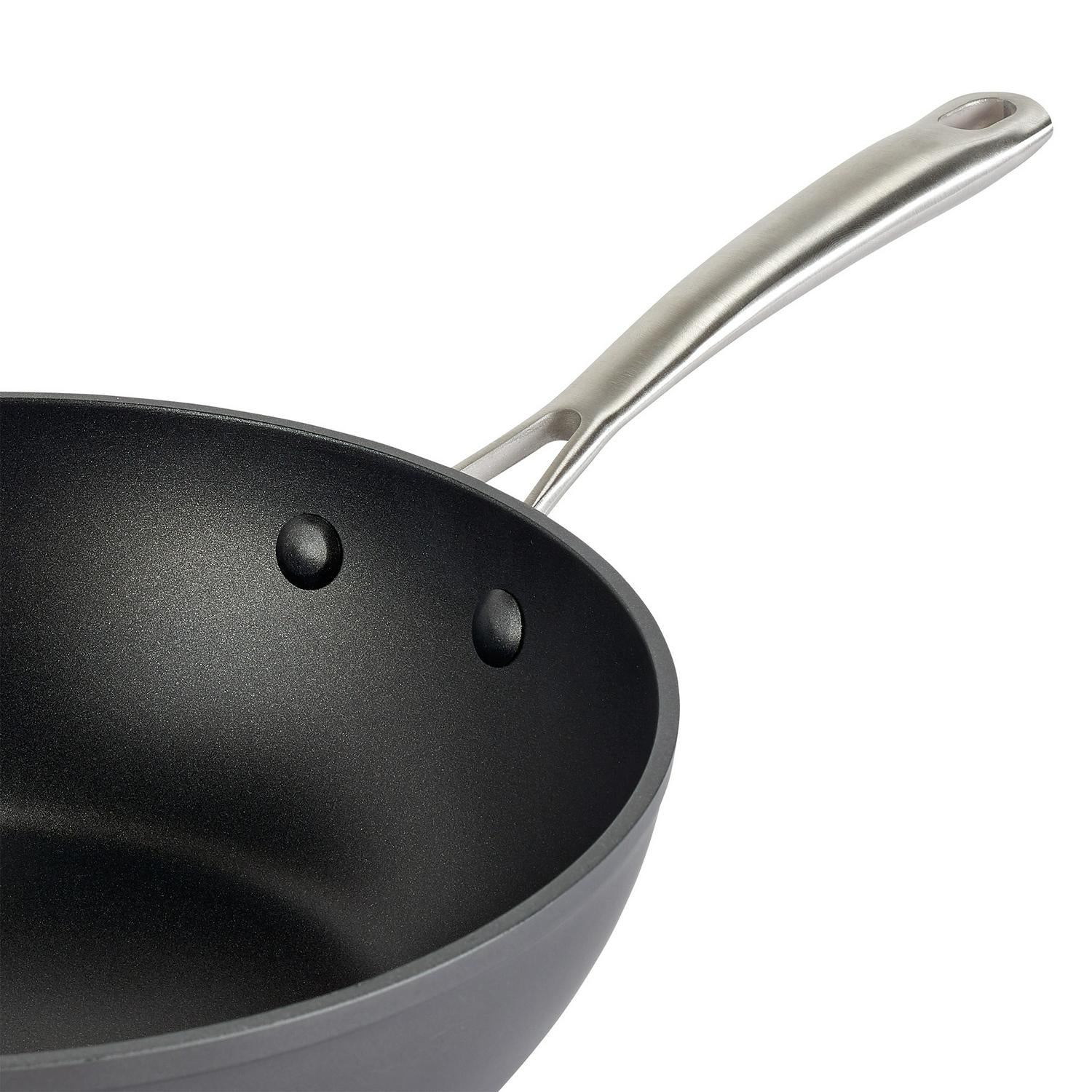 Habitat hard anodised aluminium wok 28cm, UK version