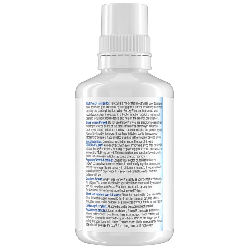 Colgate Peroxyl Medicated Mouthwash Alcohol Free 300ml - British product