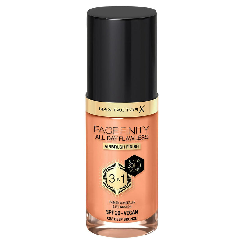 Max Factor All Day Flawless foundation 82 Deep Bronze 30ml, imported from the UK