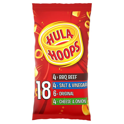 مجموعة حلقات بطاطس متنوعة Hula Hoops 18 عبوة من Sainsbury's - اشترِ عبر الإنترنت من McGrocer