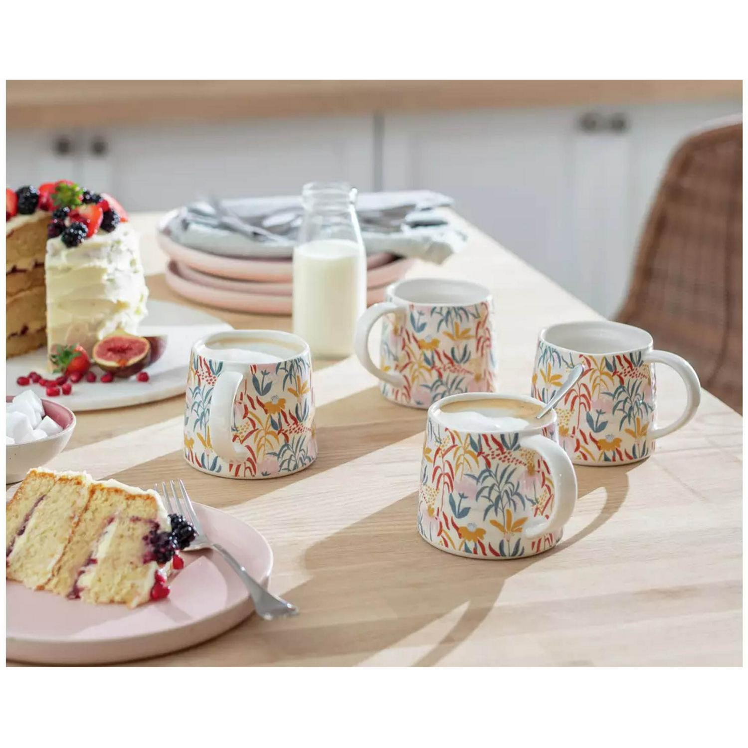 Habitat floral ripple mug 310ml capacity ceramic , UK version