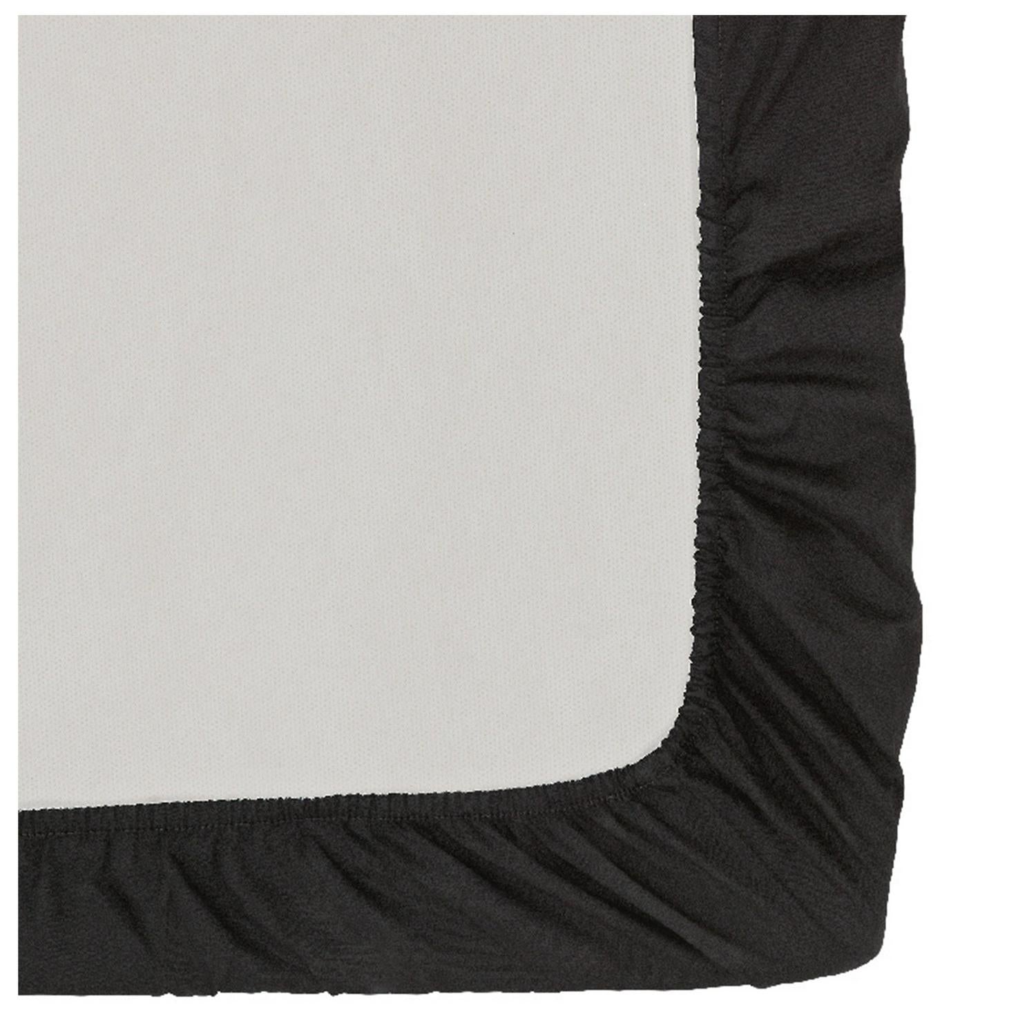 Fitted Bed Sheet in Black Made from 60% Cotton and 40% Polyester