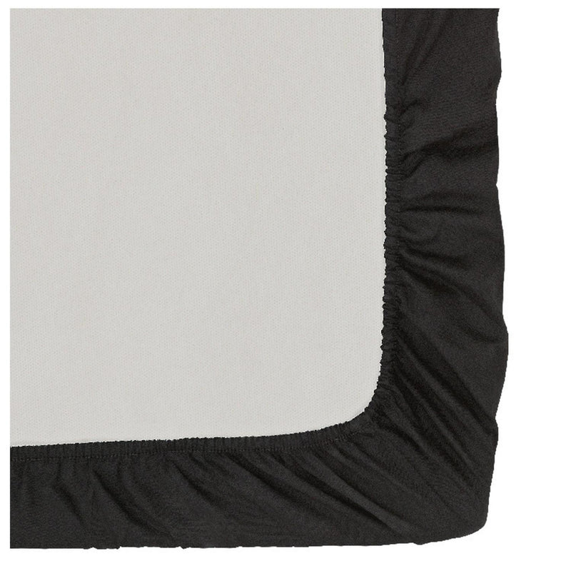 Fitted Bed Sheet in Black Made from 60% Cotton and 40% Polyester