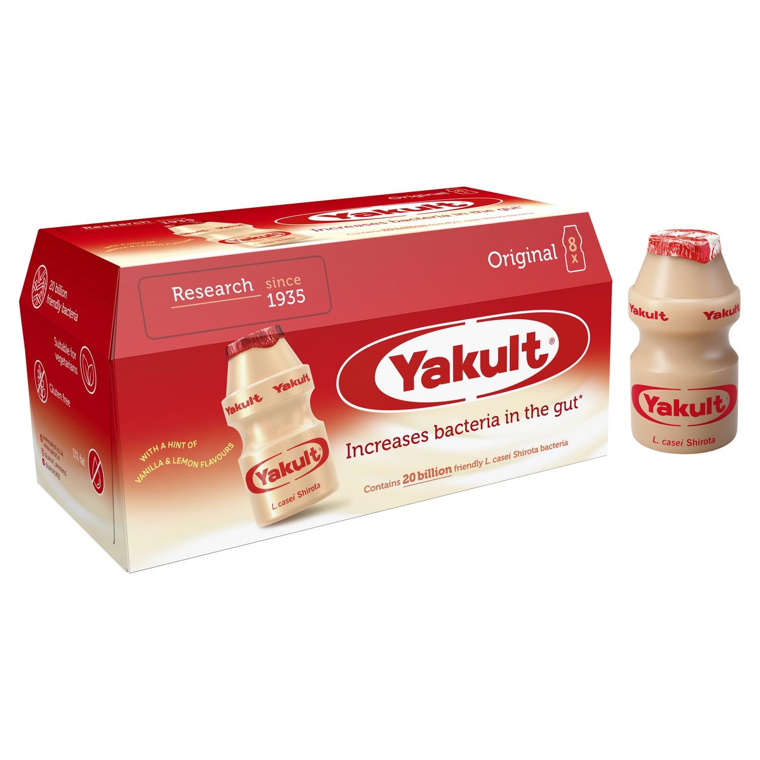 Yakult Original probiotic drink 8x65ml (British brand)