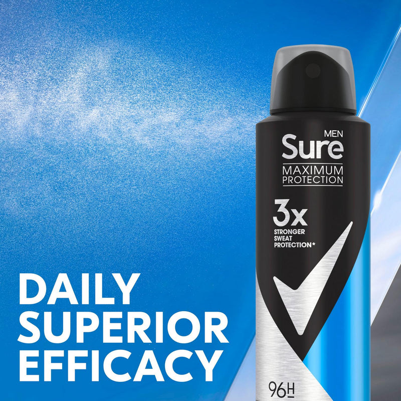 Sure Men Clean Scent 96h Maximim Protection Antiperspirant Deodorant 150ml